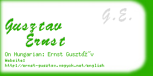 gusztav ernst business card